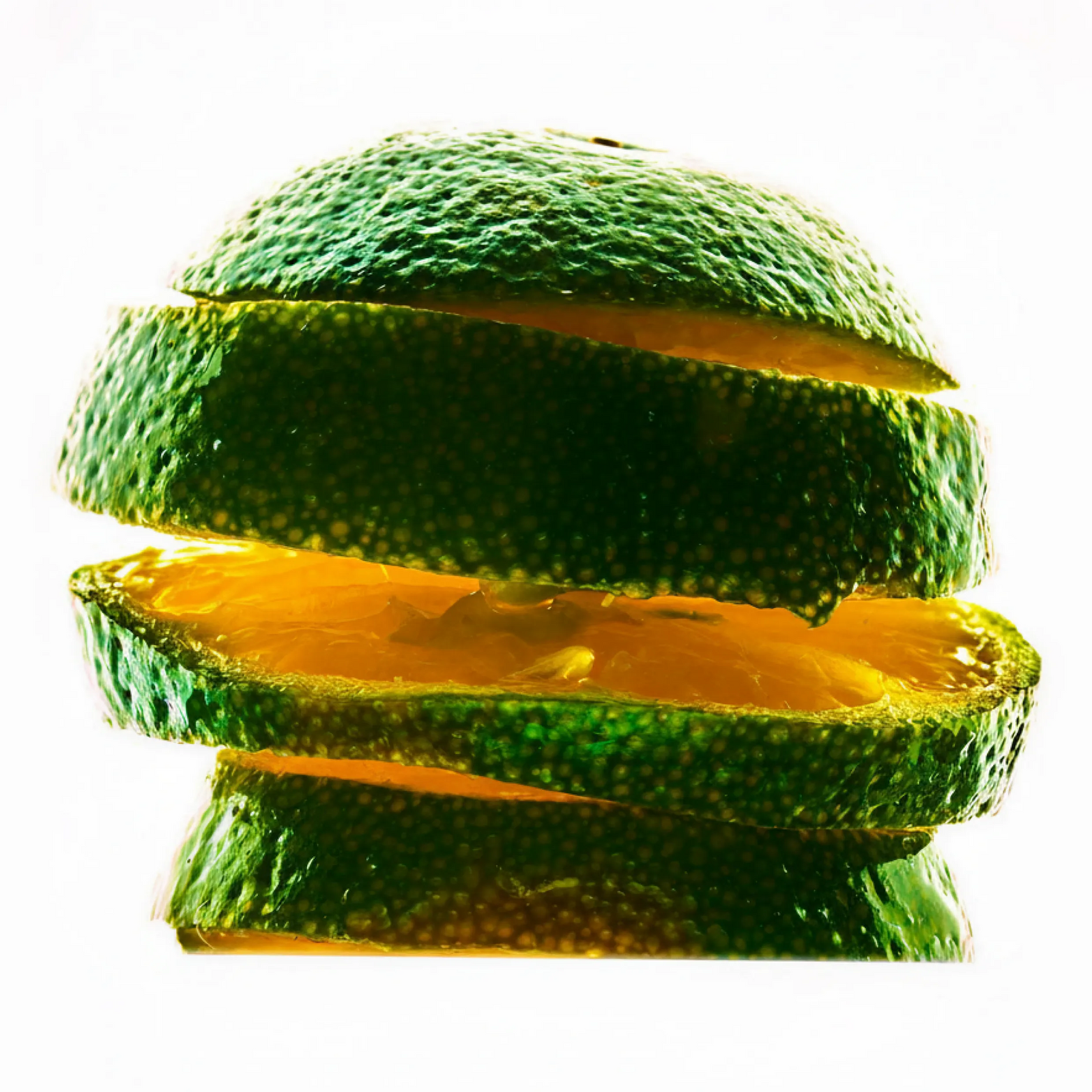 Halved calamansi fruit